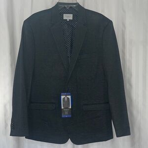 INFINITY Men's Grey Sport Coat w/Notch Lapel Linear-flex Stretch Modern Fit NWT
